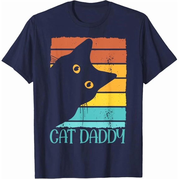 Cat Daddy Retro Black Cat Funny Animal Lover Gift T-Shirt Unisex S-5XL Hot Trending Shirt, Vintage Birthday Gift