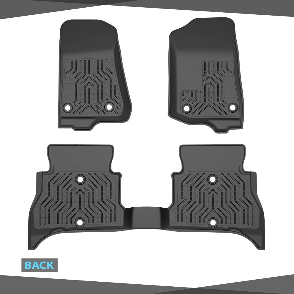 3D Molded Floor Mats Carpets Liner All Weather TPE Fit for 2021-2024 Jeep Wrangler 4xe