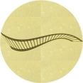 thumbnail image 1 of Ahgly Company Machine Washable Indoor Round Transitional Corn Yellow Area Rugs, 8' Round, 1 of 7