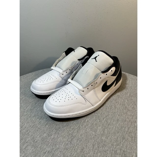 Ni - ke Ni - ke AIR JORDAN 1 LOW WHITE/BLACK-WHITE Men's Shoe Size 12 (553558-132)