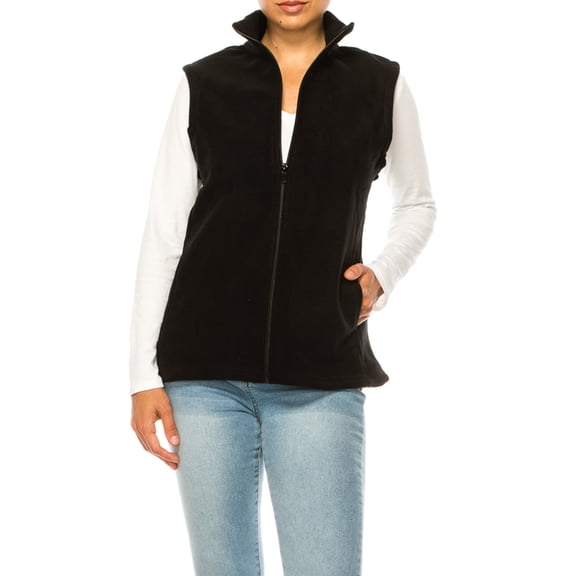 FashionStream Lightweight Fleece Zip-Up Vest, Women's