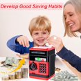 thumbnail image 2 of Hucha Electrónica Para Niños, Hucha Segura Con Código De Regalo Niño De 3 A 12 Años Niño Niña Caja Fuerte Dinero Cajero Automático Hucha Segura Para Niños Rojo, 2 of 5