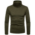 thumbnail image 3 of Merqwadd Men Long Sleeve Pullover High Neck Turtleneck Stretch Slim Basic T Shirt Tee Top, 3 of 5