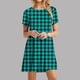 thumbnail image 2 of Vestido de Manga Corta para las Mujeres Casual Impreso Cuello Redondo, Vestido de las Señoras para la Primavera Y el Verano de Uso Diario, 2 of 9