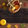 thumbnail image 3 of Fall Table Runner Thanksgiving Maple Leaves Table Runners Fall Is in The Air Wooden Cotton Linen Dresser Scarf Kitchen Dining Table Decor for Fall Holiday Party Decor 13x90 Inch, 3 of 9