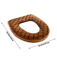 thumbnail image 2 of Clearance! Tunhigl Winter Models Of The Toilet Seat Plush Toilet Seat Cushion Thickened Toilet Seat Washable Toilet Seat Washers, 2 of 6