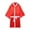 Red M, variant on Unisex Long Sleeve Belt Competition Training Boxing Robe Kickboxing Gown Uniform