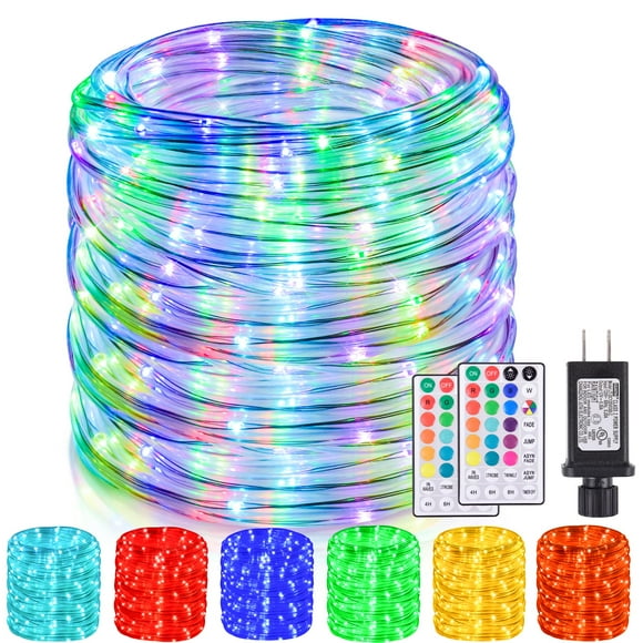 Luces LED tipo cuerda Nazuwke, 50 m, 500 LED, 18 colores, resistentes al agua