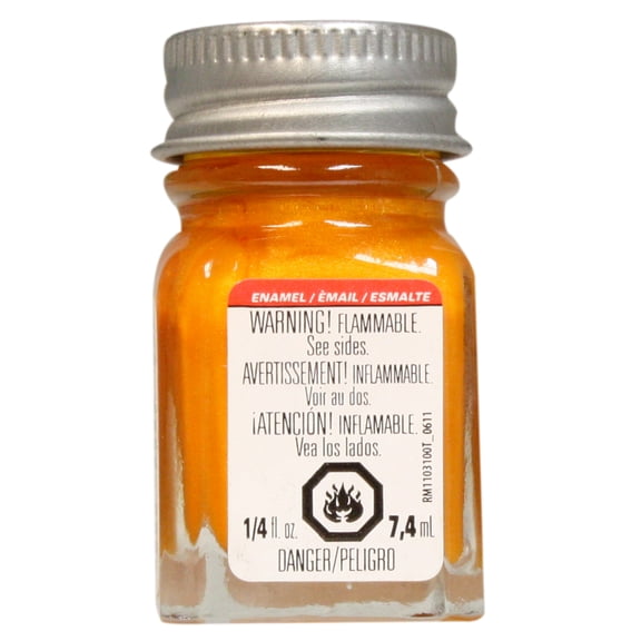 Testors Enamel Paint .25oz-Turn Signal Amber Metallic