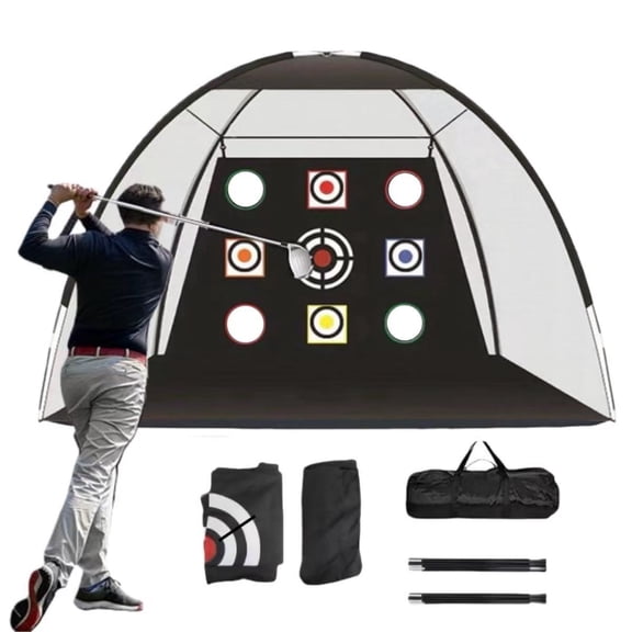 Golf Net, 10x7FT Golf Practice Net for Outdoor Indoor, Golf Hitting Aid Nets for Backyard Training Driving Chipping Swing, Gifts for Men/Him/Dad/Golfer