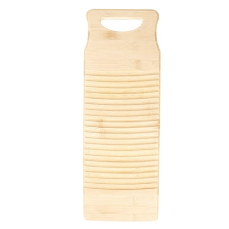 Tineasur Sturdy Thickened Bamboo Washboard for Home Laundry Use with Hanging Hole