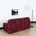 thumbnail image 6 of PiccoCasa Stretch Spandex Sofa Removable Slipcover  4 Seater Red Flower X-Large, 6 of 7