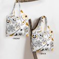 thumbnail image 3 of XMXT Canvas Tote Bag for Women, Halloween Elements Hand Painting Large Reusable Shopping Bags, Multicolor, 3 of 7