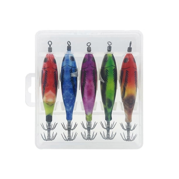 Fishing Lures Shrimp Lure Baits Glow Jig Hook 8cm 5.6g Glow Squid Jig Artificial Hard Baits Cuttlefish Hook Multicolor