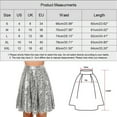 thumbnail image 2 of WAYUTE Women's Skirts Fashion High Waist Pleated Solid Color Short Skirt Loose Comfortable Sequin Skirt Party Performance Evening Wear Holiday Skirt, 2 of 6