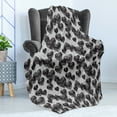 thumbnail image 4 of Romantic Soft Flannel Fleece Throw Blanket, Gothic Hearts Tattoo Style Valentine's Love Graffiti Grunge Illustration, Cozy Plush for Indoor and Outdoor Use, 50" x 70", Pale Grey Black, by Ambesonne, 4 of 5