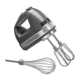 KitchenAid Electric 9-Speed Hand Mixer with Dough Hook Attachments