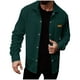 thumbnail image 1 of pstuiky camisas de manga larga para hombre, Chaqueta tipo cárdigan de manga larga con solapa y botones para hombre, color liso salir tops xxxl, 1 of 4