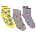 thumbnail image 1 of Personajes de Bob Esponja, paquete de 3 pares de calcetines cuartos para mujer, 1 of 3
