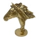 thumbnail image 3 of Estatua de cabeza de caballo, figura artística, regalo, obra de arte decorativa creativa, escultura animal Oro 218x95x22cm, 3 of 8