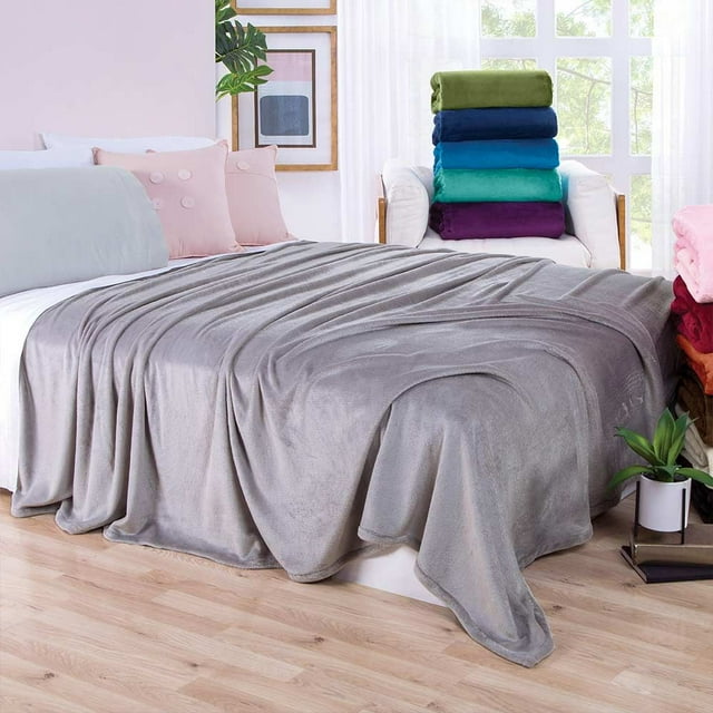 Cobertor Ultrasuave Ligero Concord Gris King Size Colchas Concord Cobertor Ultrasuave