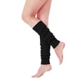 thumbnail image 5 of LAVA 2 Packs 80s Adult Neon Leg Warmers Knitted Crochet Long Boot Socks for Yoga Workout Dance Party Black, 5 of 8