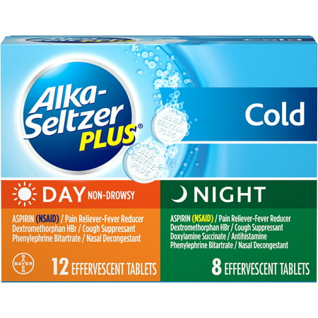 Alka-Seltzer Plus Cold Day Non-Drowsy and Night Multi-Symptom Relief 20 (Best Process Alka Green)