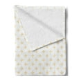 thumbnail image 2 of Modern Soft Flannel Fleece Blanket, Diamond Like Small Stars Pattern for Home Office Contemporary Artprint, Cozy Plush for Indoor and Outdoor Use, 60" x 80", Apricot Yellow and White, by Ambesonne, 2 of 5