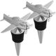 thumbnail image 1 of BRIGHTFUFU 2 tapones de metal para botellas de vino tinto con forma de avión para accesorios de bar., 1 of 7