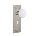 thumbnail image 5 of Nostalgic Warehouse Miswhi_Prv_234_Kh White Porcelain Solid Brass Privacy Door Knob Set -, 5 of 5