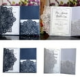 thumbnail image 1 of MesaSe 10Pcs Hollow Lace Floral Laser Cut Business Wedding Invitation Card Cover, 1 of 10