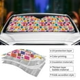 thumbnail image 3 of Yiaed Cute Doodles Print Car Windshield Sunshade Front Auto Car Front Window Sun Shade Foldable Sun Visor Shield Cover Auto Accessories for Sedan SUV Truck-Medium, 3 of 5