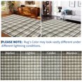 thumbnail image 5 of Washable Area Rug 8x10ft Plaid Farmhouse Indoor Carpet, Non-Slip Backing, Ultra Soft Low Pile for Living Room & Bedroom, 5 of 8