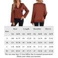 thumbnail image 2 of Blusa Mangas Largas Blusas casuales para mujer Color sólido Cuello de solapa Estilo elegante Moda Traje diario Cgtredaw Marrón T XL para Mujer, 2 of 6