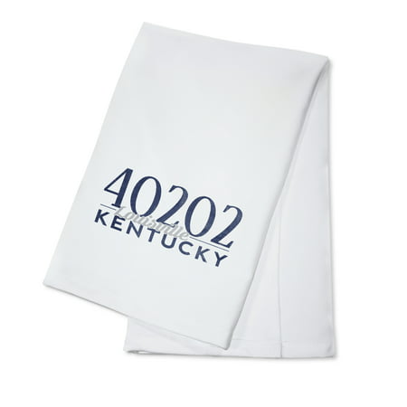 Louisville, Kentucky - 40202 Zip Code (Blue) - Lantern Press Artwork (100% Cotton Kitchen