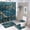 style-3, variant on Silver Gray Lines Shower Curtain 4 Piece Sets with Non-Slip Rugs Toilet Lid Cover And Bath Mat White And Gray Wavy Lines Waterproof Fabric Bath Curtains for Bathroom Decor Sets