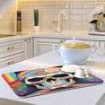 thumbnail image 6 of Skull and Rainbow Dish Drying Mat, Absorbent Microfiber Pad Protector For Kitchen Counter Top Mat Dish Drainboard 16x18in, 6 of 7