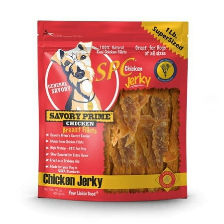 UPC: 0810359300160 | Savory Prime Natural Chicken Jerky 16 oz.