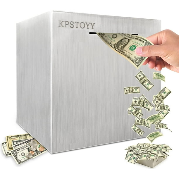 Piggy Banks Adult Made of Stainless Steel Unbreakable Bank for