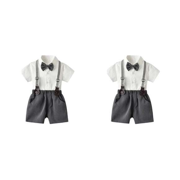 Qarigey Camisa con botones para niños, conjunto de pantalones, conjunto de fiesta, banquete, boda, pajarita para niños, ropa, pantalones Type8 NO8