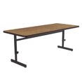 thumbnail image 1 of Correll CSA3072-06-09-09 Rectangular Adjustable Height Work Station, 72"W x 30"D - Medium Oak/Black T-Mold, 1 of 1