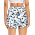thumbnail image 2 of Lsque Hawaii Palms Printed Women's Running Shorts with Liner Pockets,Elastic Quick Dry Workout Athletic Gym Yoga Shorts,Womens High Waist Shorts-Medium, 2 of 9