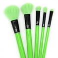 thumbnail image 2 of Moda Brush Neon Green 5pc Face Makeup Brush Kit, 2 of 5