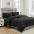 thumbnail image 2 of softan Flannel Queen Sheets Set 4-Piece Micro Polar Fleece Bed Sets with 15" Deep Pocket Fitted Soft Warm Sheet, Flat Sheet and Pillowcase, Black, 2 of 7