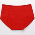 thumbnail image 6 of Baqcunre Women's Mid-High Waist Solid Pocket Anti-Leakage Elastic Close-Fitting Physiological Underwear Womens Clothes Period Underwear Panties for Women Womens Underwear,Red,Xl, 6 of 8