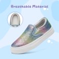thumbnail image 4 of Kids Glitter Canvas Shoes Boys Girls Classic Fashion Slip-On Sparkly Sneakers Causal Toddler Lightweight Running Walking Shoes, 4 of 6