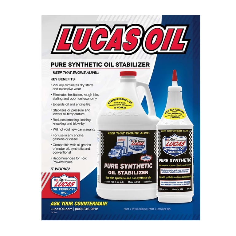 Lucas Oil, Engine Synthetic Stabilizer, 1 gal, High Performance ...