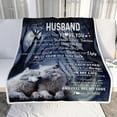 thumbnail image 2 of Personalized Custom Name to My Husband Blanket from Wife You are My Everything Husband Birthday Christmas Wedding Anniversary Bed Quilt Fleece Throw Blanket (30 x 40 in Baby Size), 2 of 5