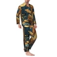thumbnail image 2 of Pofeuu Leopard Reading Tarot Cards Print Men's Long Sleeve Pajama Set Pijamas Para Hombres Pijamas Para Hombres Mens Pajamas Set-XX-Large, 2 of 7