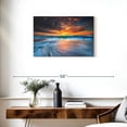 thumbnail image 3 of Elephant Stock Cloudscape Over Beach Wall Art - Horizontal Canvas Wall Art - Living Room Wall Decor - Beach Canvas - Orange And Blue Decor - 30" x 20", 3 of 8